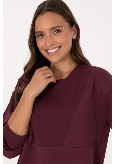 U.S. Polo Assn. Kadın Bordo Pamuklu Bisiklet Yaka Sweatshirt 50314170-VR177