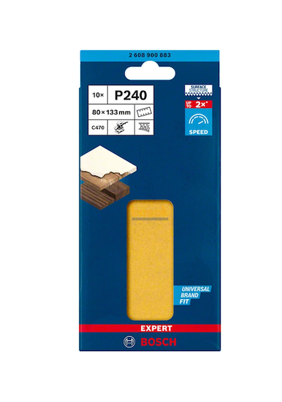 Bosch Expert C470 80 X 133 Mm 10'lu 240 Kum Zımpara Kağıdı 2608900883