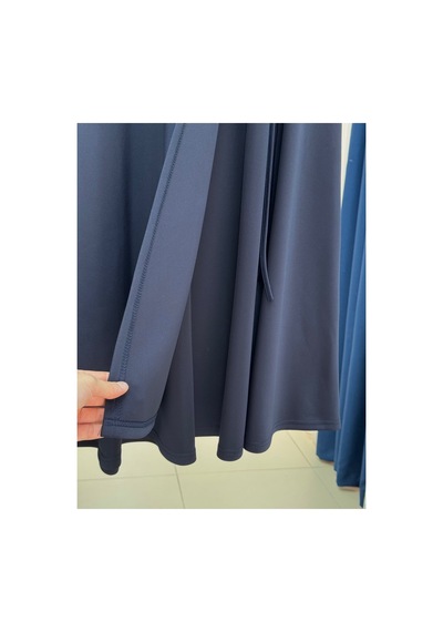 Unika Boutique Elisaid Yandan Bağlamalı Parçalı Skuba Etek-gs3788 Beyaz Lacivert
