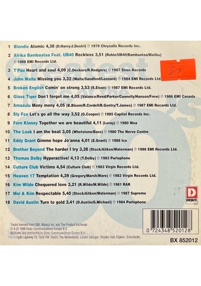 Plak Değildir Cd Dir Cd Greatest Hits Of The 80's 6 Cd