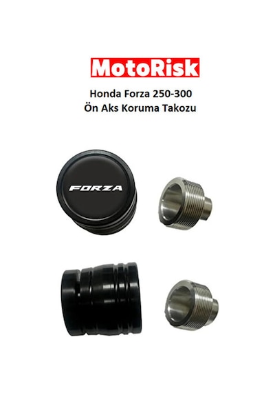 Honda Forza 250 2018-2025 Uyumlu Ön Aks Koruma Takozu Siyah