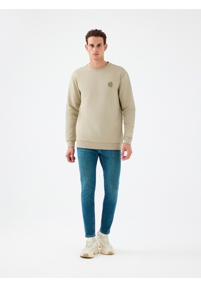 Regular Fit Erkek Sweatshirt Yeşil