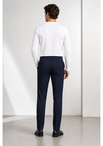 Bihan Store Erkek Düz Kesim Zeta Gabardin Kumaş Slim Fit Pantolon 2026-lacivert
