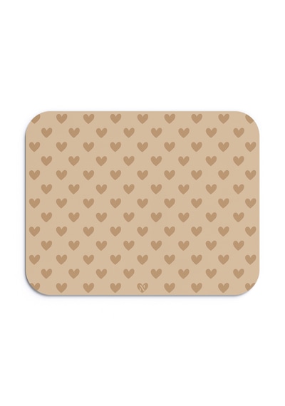 Kahverengi Renkli Kalpli Desenli Ergonomik Mouse Pad, Kaymaz Yüzey İle Ev Ve Ofis Kullanımı