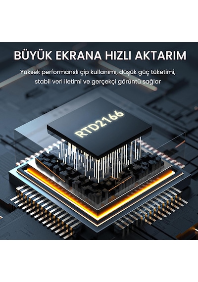 Displayport Dp To Vga Full Hd 60hz Görüntü Video Aktarım Kablosu 1.5 Metre Standart
