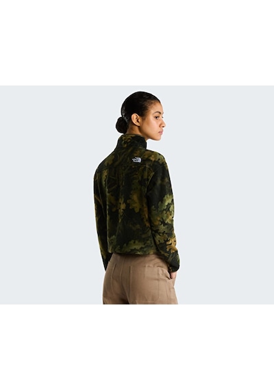 The North Face W Novelty Logo Glacıer 1/4 Zıp - Prınt Erkek Outdoor Çeyrek Fermuarlı Polar Üst Nf0a8jk9t2z1 Yeşil