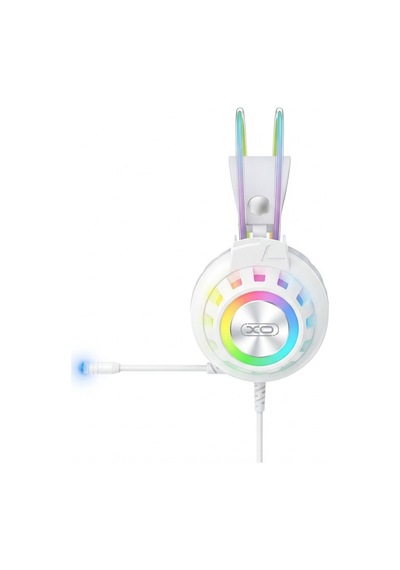 Yeni Nesil Ekipman Seçeneği Beyaz Kulaklık Masaüstü Ses Xo Ge10 Rgb Işıklı 50 Mm Mikrofonlu Kablolu