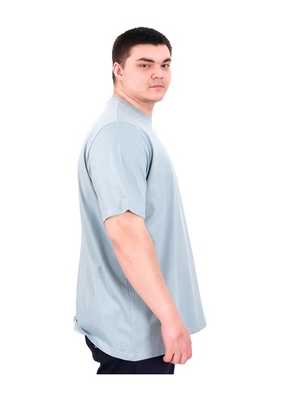 Mode Xl Büyük Beden Erkek T-shirt Bisiklet Yaka Gorgeous U25022 Mavi Mavi