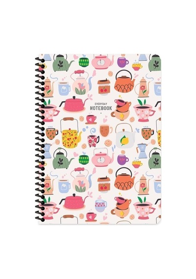 16.5x22.5 Kareli Defter Coffee - Beyaz Beyaz Çok Renkli