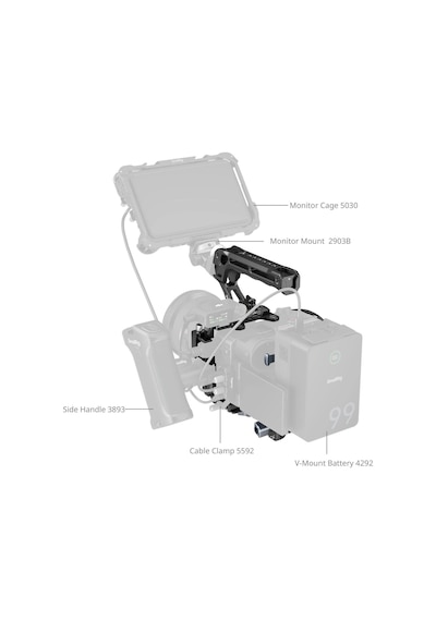 Smallrig 5590 Sony Fx2 İçin Pil Plakalı Gelişmiş Kafes Kiti