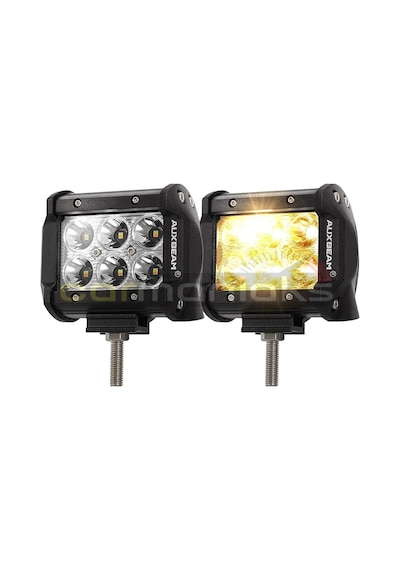 Off Road Led 2'li 18w Çift Sıra 12 Led 10 Cm Beyaz Turuncu