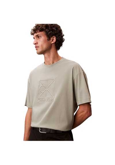 Calvin Klein Lv04le200g Ss Rlxd Premium Interlock Emblem Erkek Tişört Yeşil