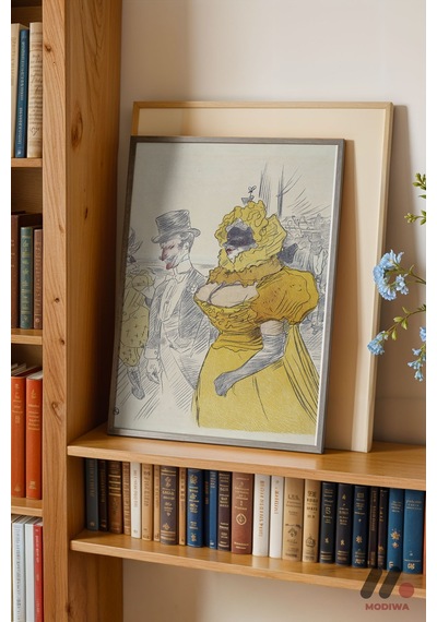 Toulouse-lautrec Vintage Afiş, Siyah Çerçeveli Duvar Tablosu - Sanatsever Hediyesi