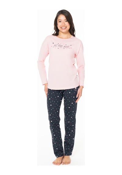 U.S. Polo Assn. Kadın Pamuklu Lisanslı Pijama Takımı 20140 Pembe