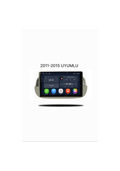 Snp Serisi Fiat 500c 2011-2015 Uyumlu 9 İnç Android Multimedya 6-128 Gb Hafıza + Kablosuz Carplay & Android Auto + Kamera  9"