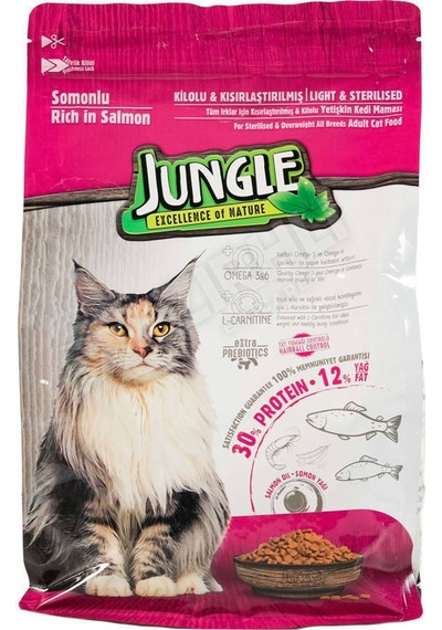 2 Adet Jungle Sterilesed Somonlu Kısır Kedi Maması 1.5 Kg