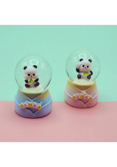 Panda Tasarımlı Işıklı Küçük Boy Kar Küresi 02896453