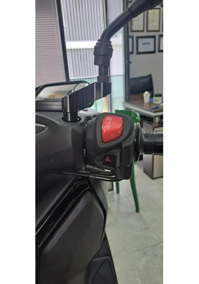 Xmax Techmax Ironmax 2018-2024 Ayna Ve Ayna Uzatma Yükseltme Adaptör Seti Siyah