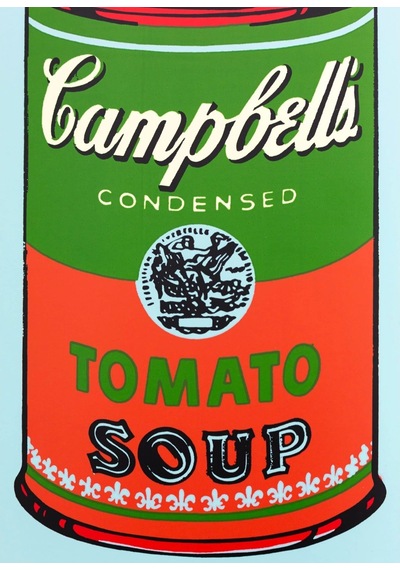 The Skateroom Pop Art Andy Warhol Campbells Soup Red Kaykay Tablo