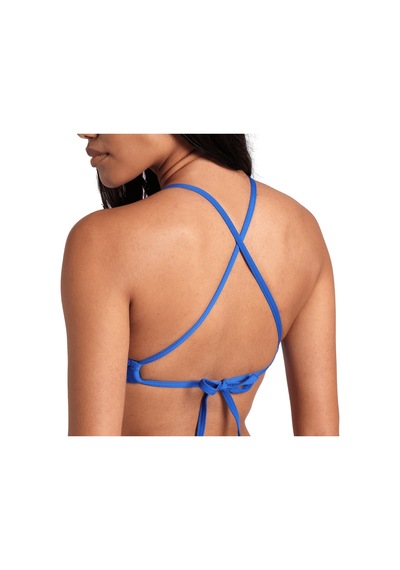 Arena Team Swim Top Tie Back Solid Kadın Mavi Yüzücü Bikini Üstü 004768720 Mavi