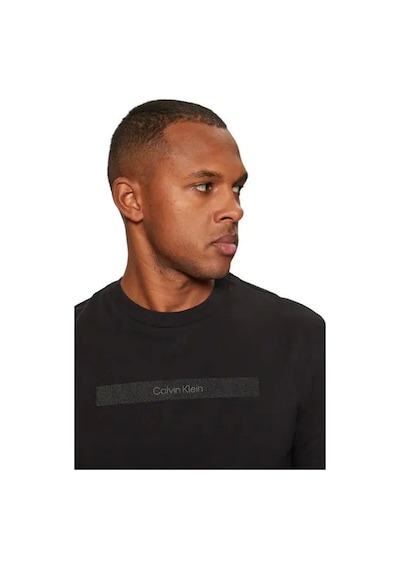Calvin Klein Structured Embroıdery T-shırt SIYAH Siyah