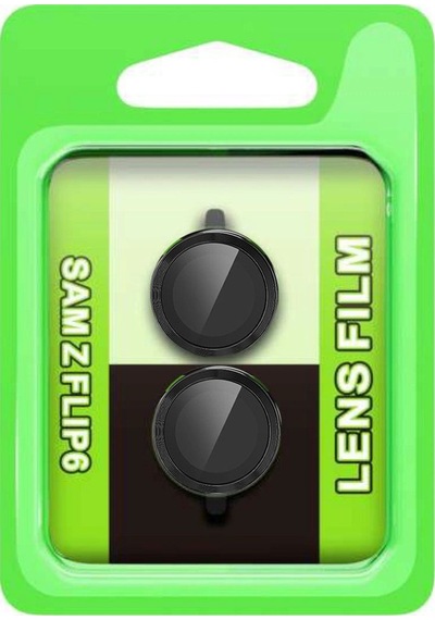 Samsung Galaxy Uyumlu Z Flip 6 Raze Metal Kamera Lens - Siyah Renkli