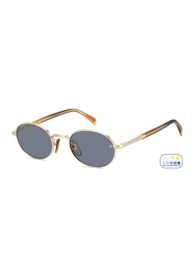 Oval Photochromic Güneş Gözlüğü Açık Mavi Cam Db 1196 T5u Altın