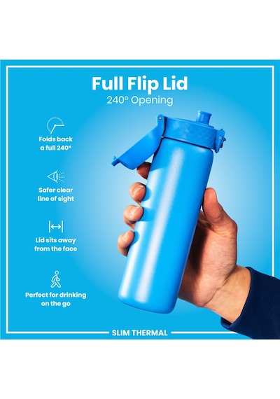 Ion8 - İnce Su Termosu - Mavi - 500 Ml - Sızdırmaz