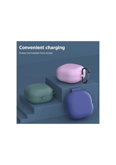 Caseonn Samsung Galaxy Buds 4 Pro Kılıf V2 Askı Aparatlı Mat Silikon Gri