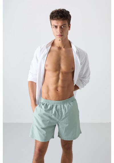 Tommy Life Taş Hızlı Kuruyan Standart Fit Erkek Deniz Şortu - 81237 Taş