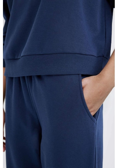 Defacto Regular Fit Normal Kalıp Basic İçi Kalın Polarlı Kadın Eşofman Takımı D8022AXNSNV241 - Lacivert