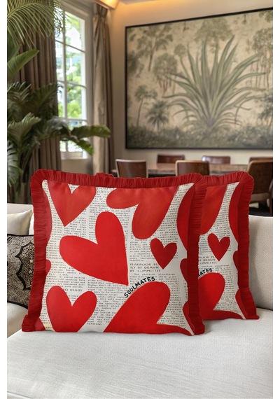 Romantik Kalp Motifli Saçaklı Yastık Kılıfı - Aşk Temalı Kırmızı Krem Bordo Püsküllü Kırlent Kılıfı Uzak Esinti Saten Romantik Kalp Motifli Saçaklı Yastık Kılıfı - Aşk Temalı Kırmızı Krem Bordo Püsküllü Kırlent Kılıfı Uzak Esinti Saten