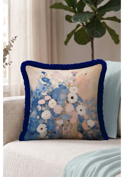 Çiçek Vintage Floral Saçaklı Yastık Kılıfı-sanatsal Bahçe Bej Mavi Lacivert Püsküllü Kırlent Kılıfı Uzak Rota Nova Çiçek Vintage Floral Saçaklı Yastık Kılıfı-sanatsal Bahçe Bej Mavi Lacivert Püsküllü Kırlent Kılıfı Uzak Rota Nova