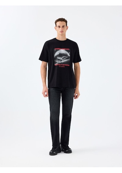 LOFT Loose Fit Erkek Tshirt K.kol Lf2041467 Q1.v1 Siyah