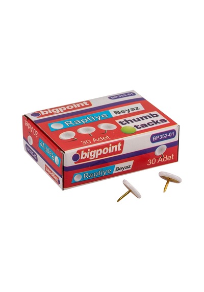Bigpoint Renkli Raptiye Beyaz X 10 Adet