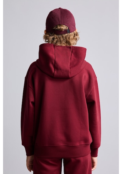 Defacto Regular Fit Kapüşonlu Baskılı Kanguru Cepli Kalın Kumaş Sweatshirt Erkek Çocuk H9682a826wnbr248 Bordo-br248