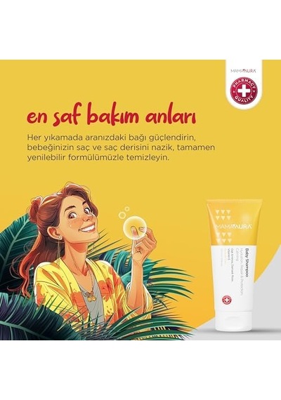 Baby Shampoo, Yenidoğanlar İçin Nazik Temizleyici, Göz Çevresine Uygun Ve Konak Görünümünü Azaltmaya Yardımcı Bebek Şampuanı, 200 Ml