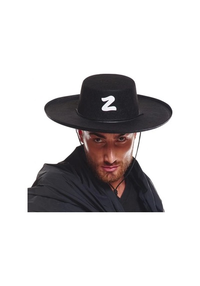 Z Logolu Yetişkin Boy Bağcıklı Zorro Şapkası +0