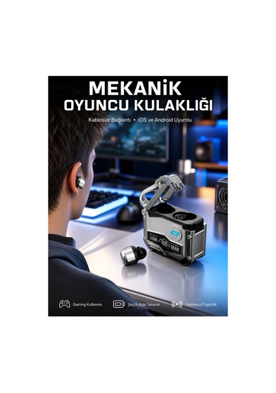 Kulaklığı Yeni Mekanik Kablosuz Kulaklık İos Android Uyumlu Yeni Nesil - Hs08375197-6914 Renkli