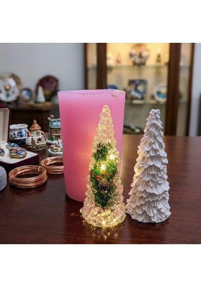 Yılbaşı Çam Ağacı Silikon Kalıp 15x6 Cm