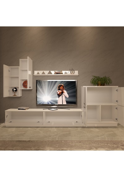 Decoraktiv Eko 6b Slm Std Tv Ünitesi Tv Sehpası Beyaz