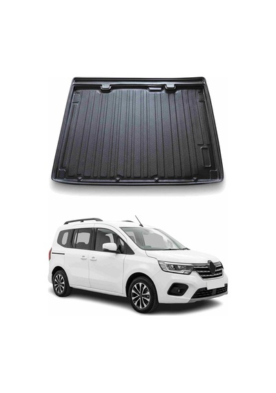 Renault Kangoo 2024+ Uyumlu Araca Özel Kauçuk Tpe Bagaj Havuzu Siyah Bagaj Demir Setsiz İçin