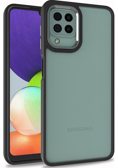 Zore Galaxy Uyumlu A12 Kılıf Flora Kapak - Siyah Siyah