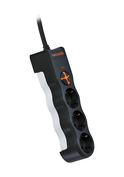 Tsk19010 Powersurge 3-surge Protectıon Plug-1050 Joule- Wıth Cable Siyah 1
