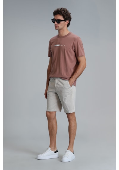 Lufian Kane Modern Grafik T- Shirt Tarçın Tarçın 111020206100460 TARÇIN