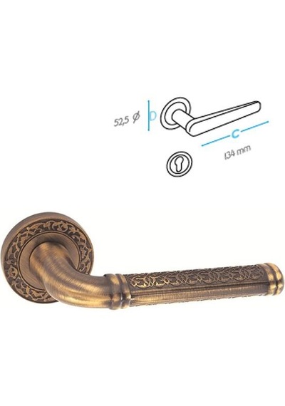 Doğanlar Topkapı Olifka Rozetli Kapı Kolu (536772332)