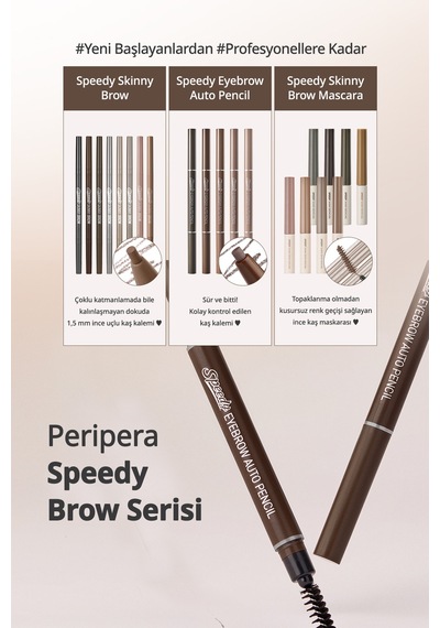 Peripera Speedy Eyebrow Auto Pencil 02 Gray Brown