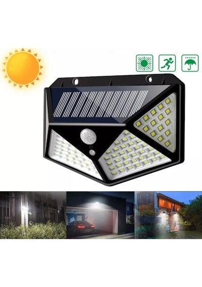 Solar Güneş Enerjili Hareket Sensörlü 4 Adet Bahçe Aydınlatma