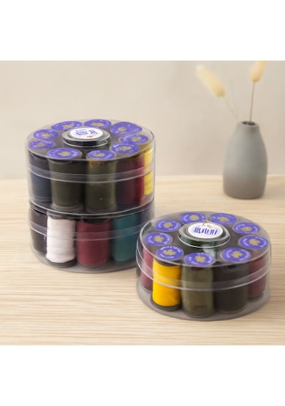 Yuvarlak Dikiş İpliği Seti 10 Renk 10x17