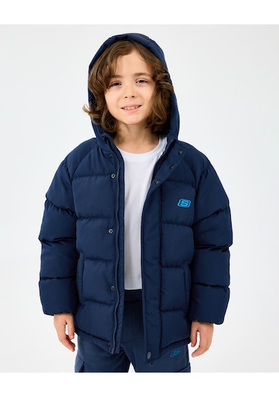 Skechers B Puffer Jacket Büyük Erkek Çocuk Lacivert Mont Sk2520054-3601 Lacivert